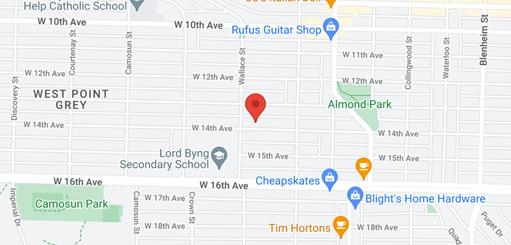 map of 3875 W 14TH AVENUE